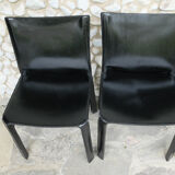 Vintage CAB 412 chairs, Mario Bellini design for Cassina, set of 4