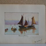 Pencil drawing circa 1910 evening glow