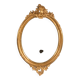 Grand miroir ovale en bois doré