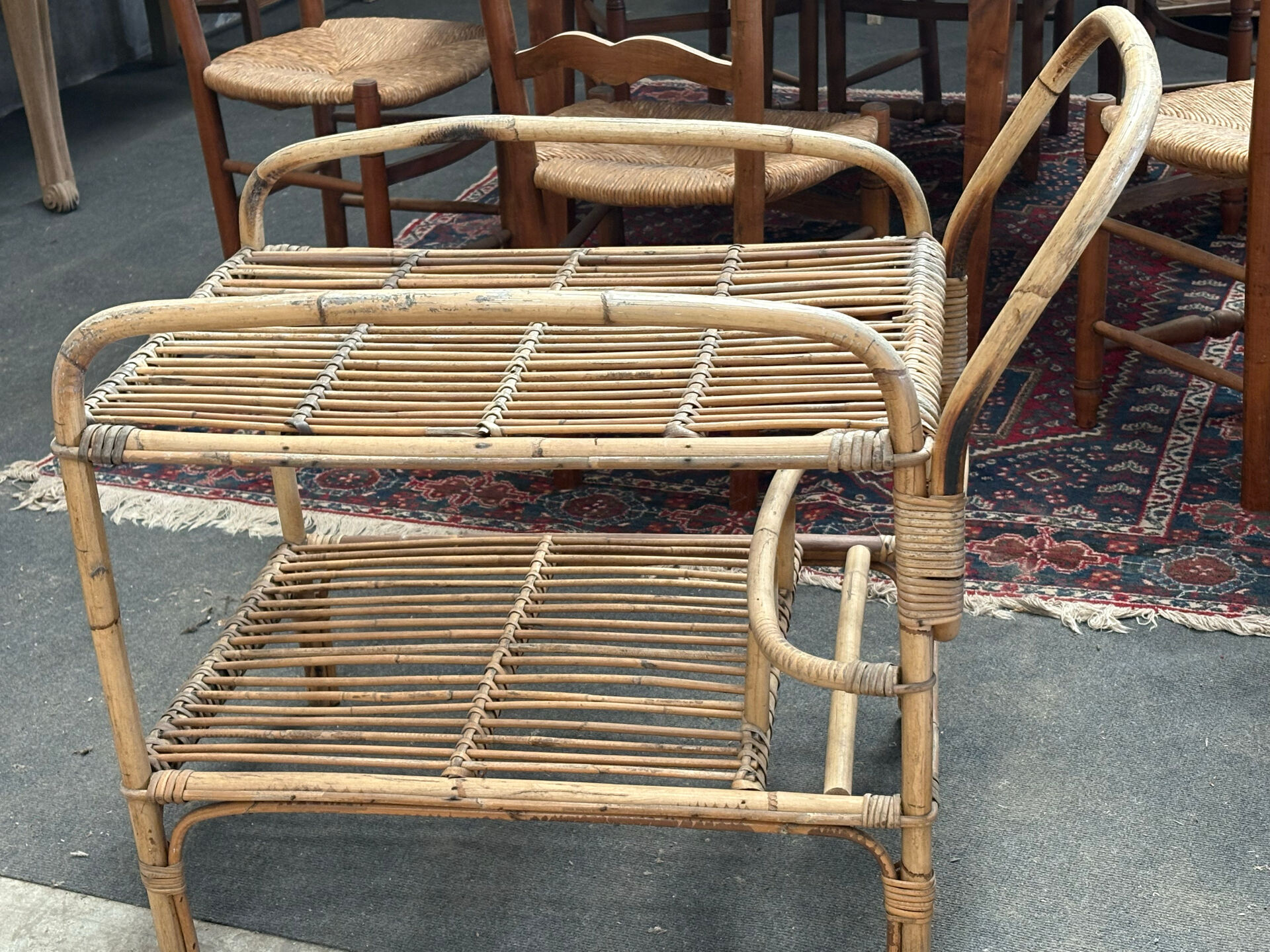 Rattan dessert bar