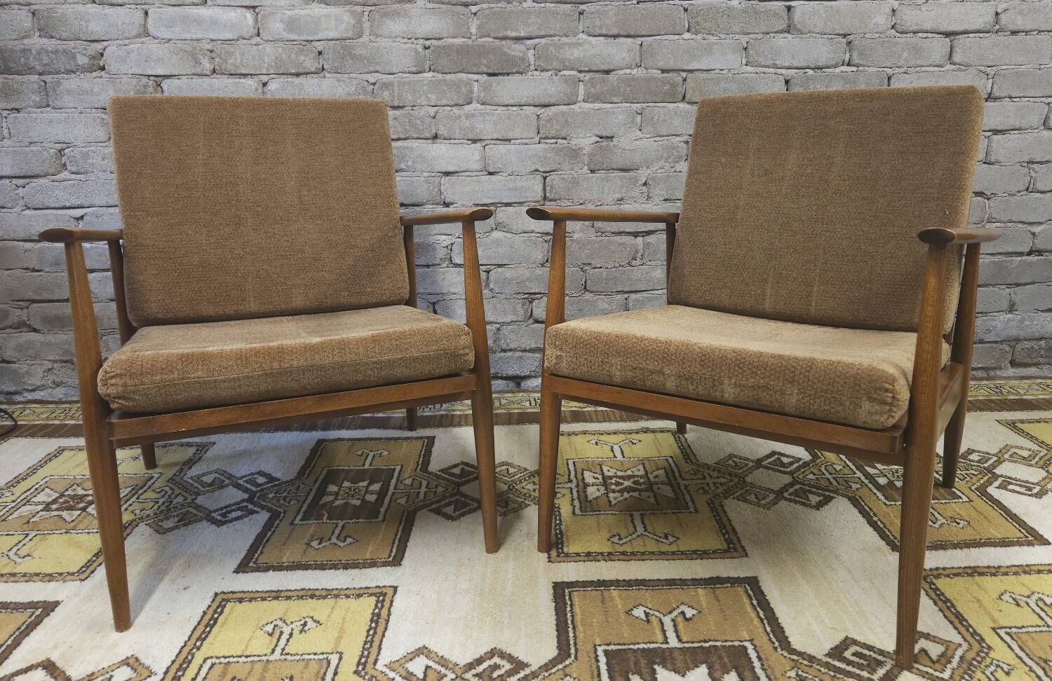 Paire de fauteuils scandinave en teck 1960