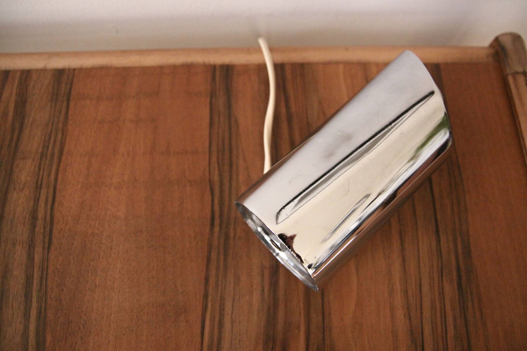 Small vintage chrome metal lamp