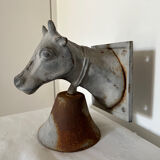 Object decoration bull's head cast iron bell