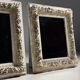 Set of three French mirrors white
