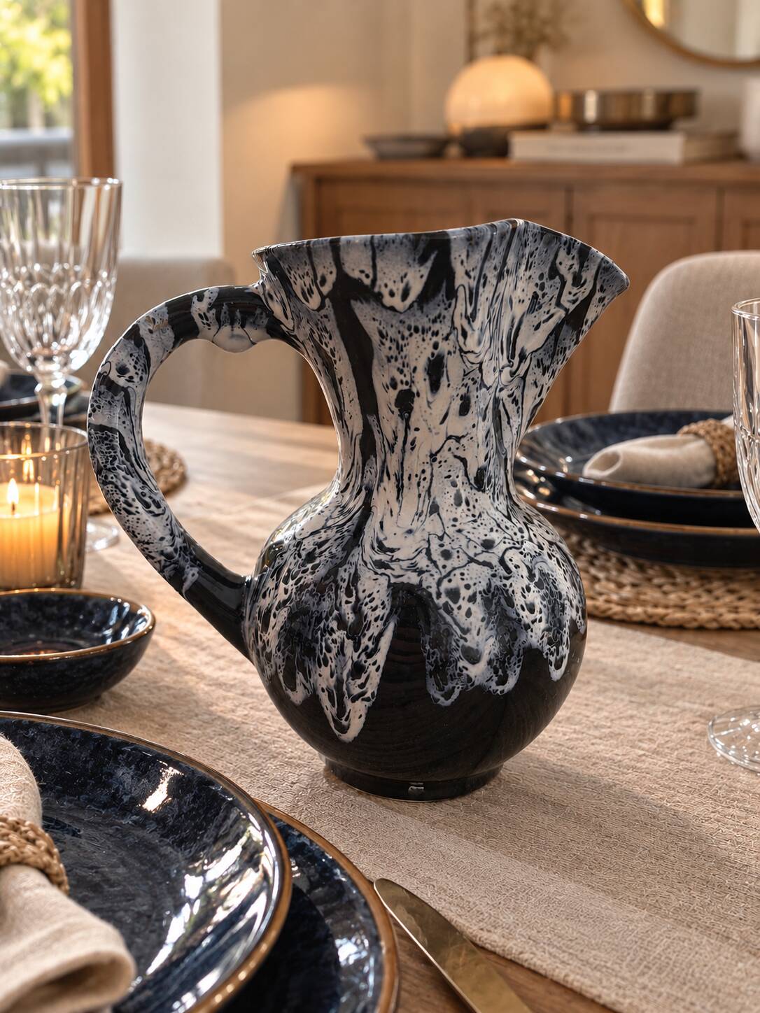 Carafe pichet grès flammé - souvenir du Vercors