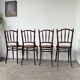 Set of 4 Fischel caned bistro chairs