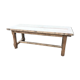 Lightened rustic stripped oak table