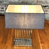Designer lamp in chromed metal from the 2000s, height 70 cm