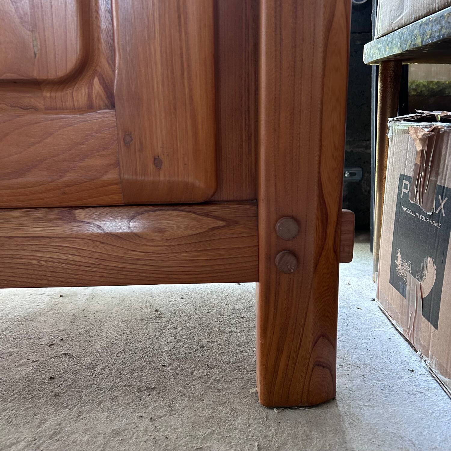 Small varnished wooden buffet