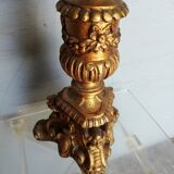Wooden candlestick and gilded stucco from the beginning of the 20th century