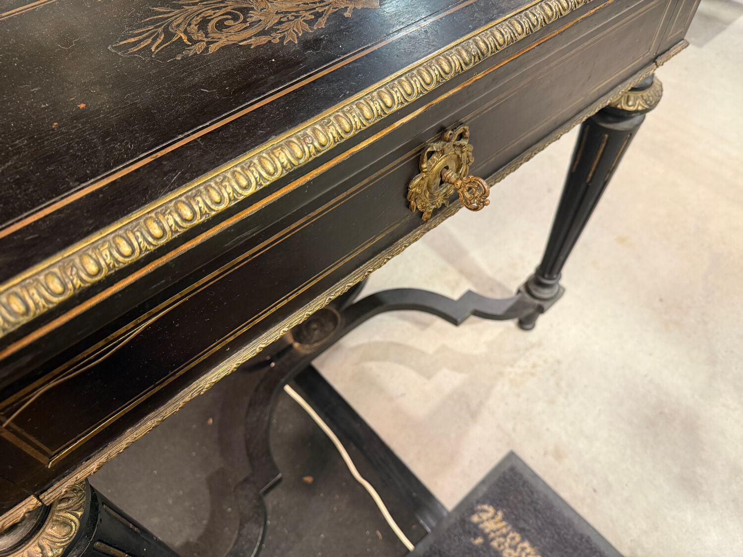 Napoleon III desk in blackened wood