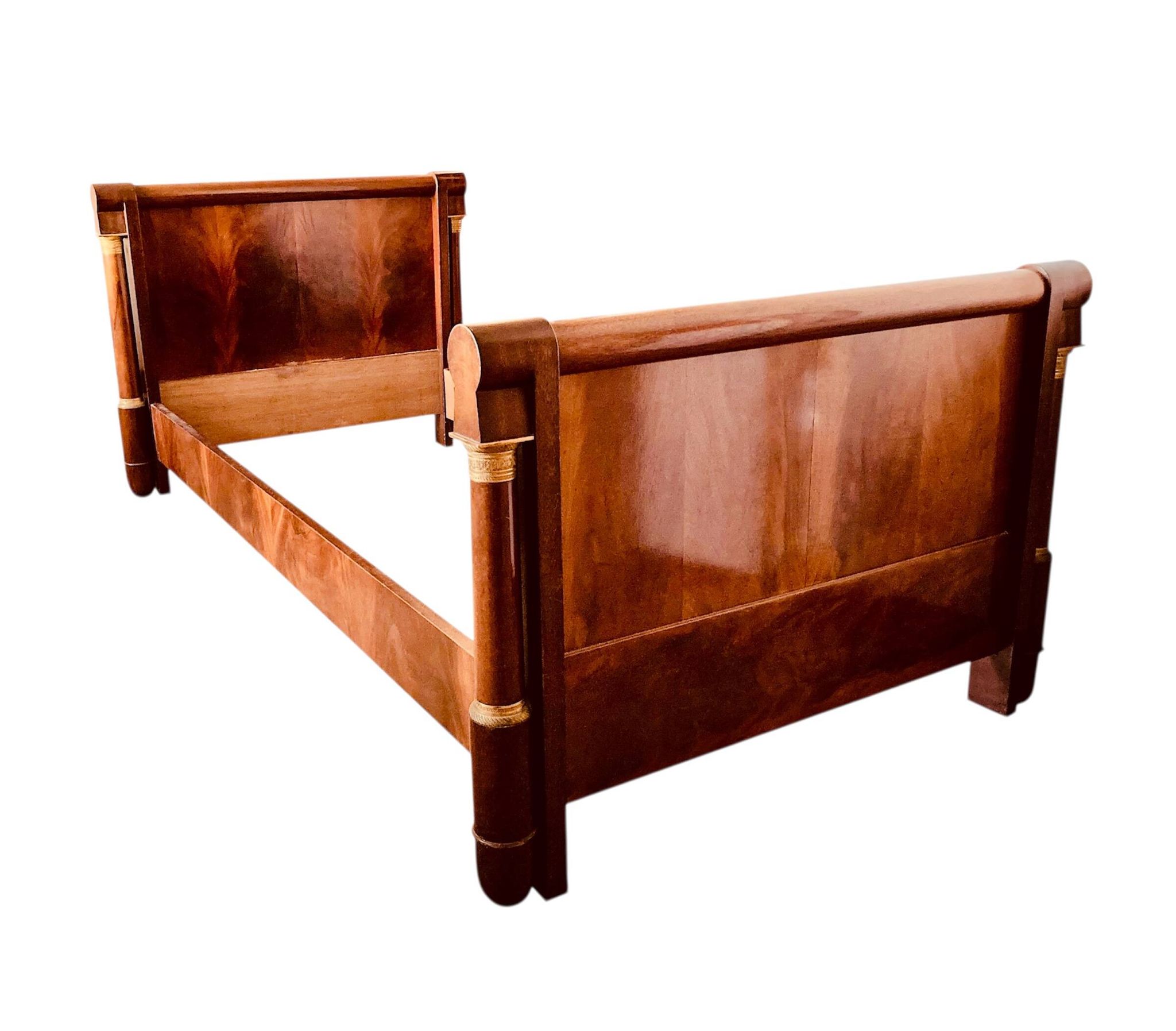 Empire-style mahogany bed
