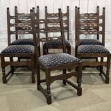 Set of 6 19th century English oak chairs