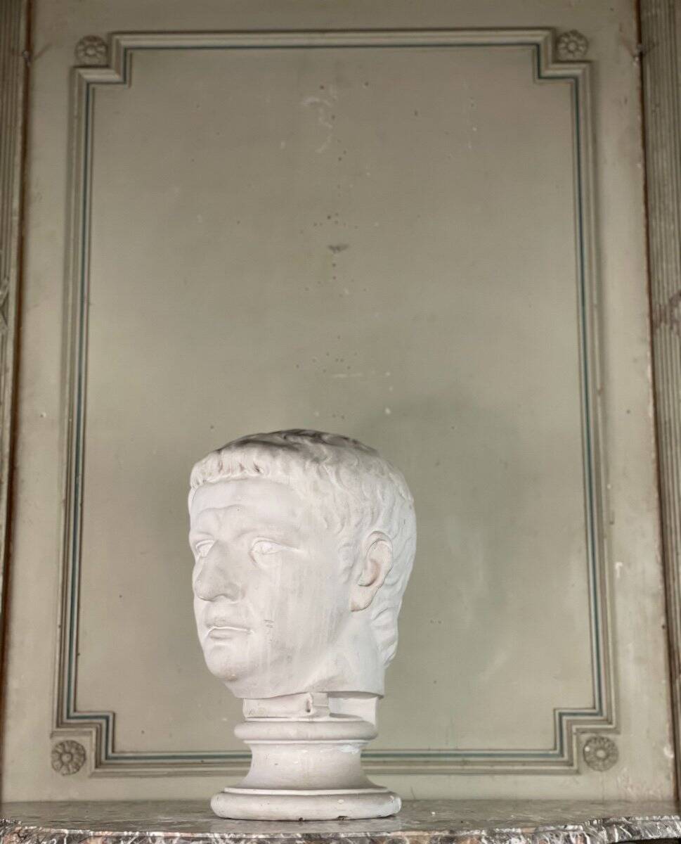 Plaster bust of a Roman emperor