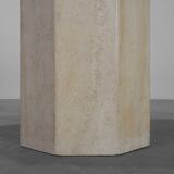Mid-Century Italian octagonal Travertine Dining Table, 1980s