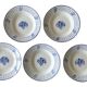 5 antique deep plates in badonviller earthenware