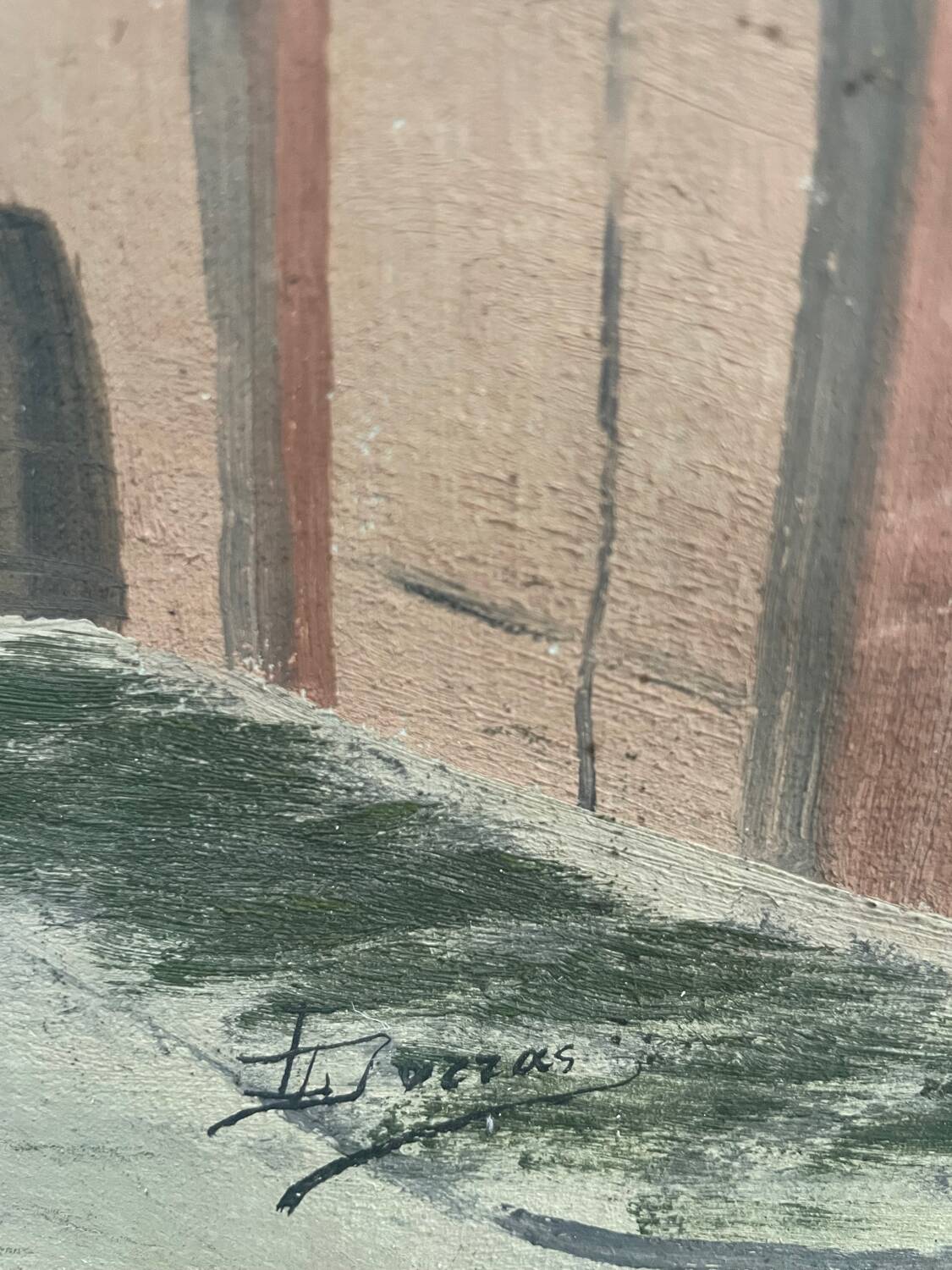 Landscape painting, village view, Gaillefontaine 1910