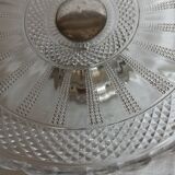 Antique glass and metal fruit bowl