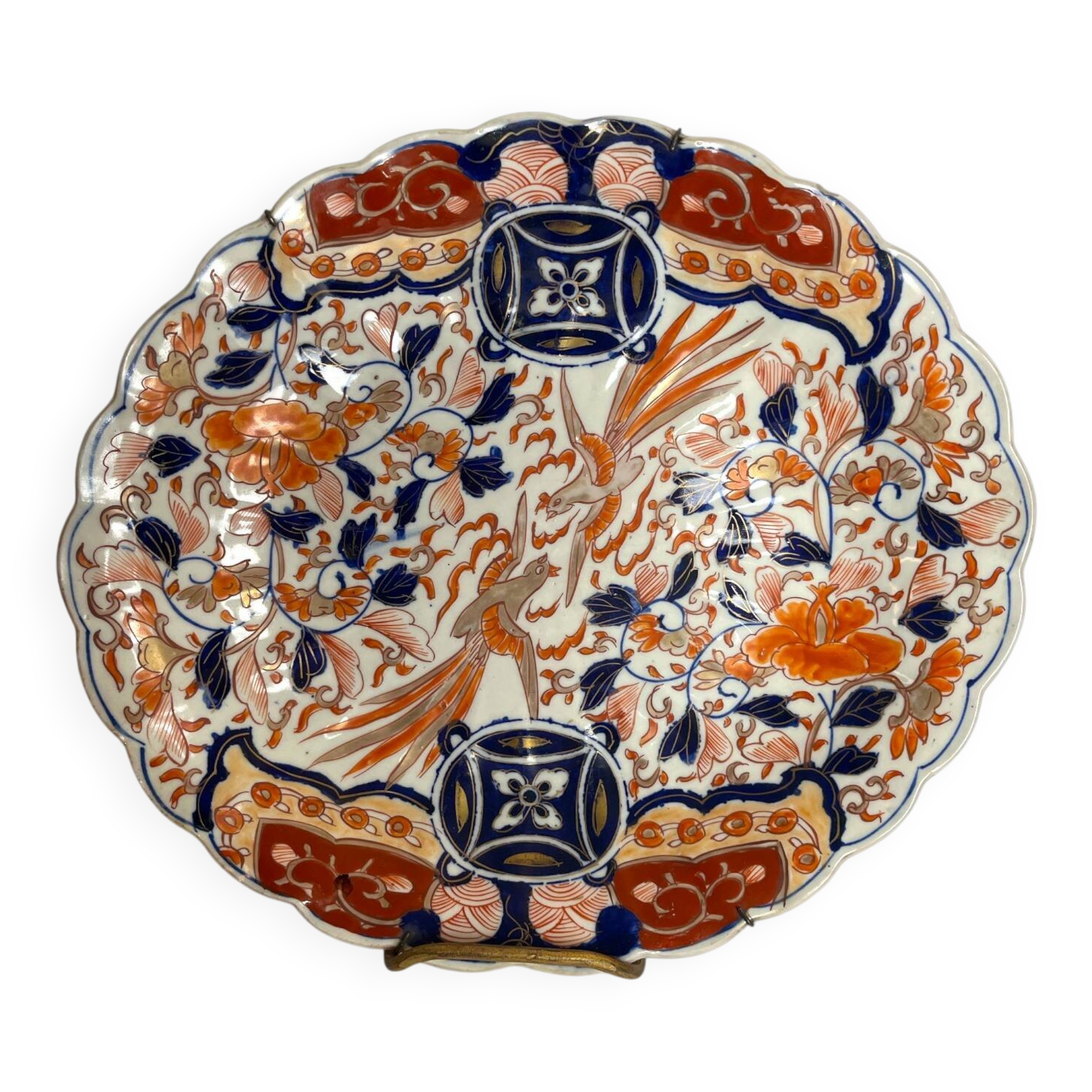 China, shaped porcelain with polychrome Imari decoration, 20th century.