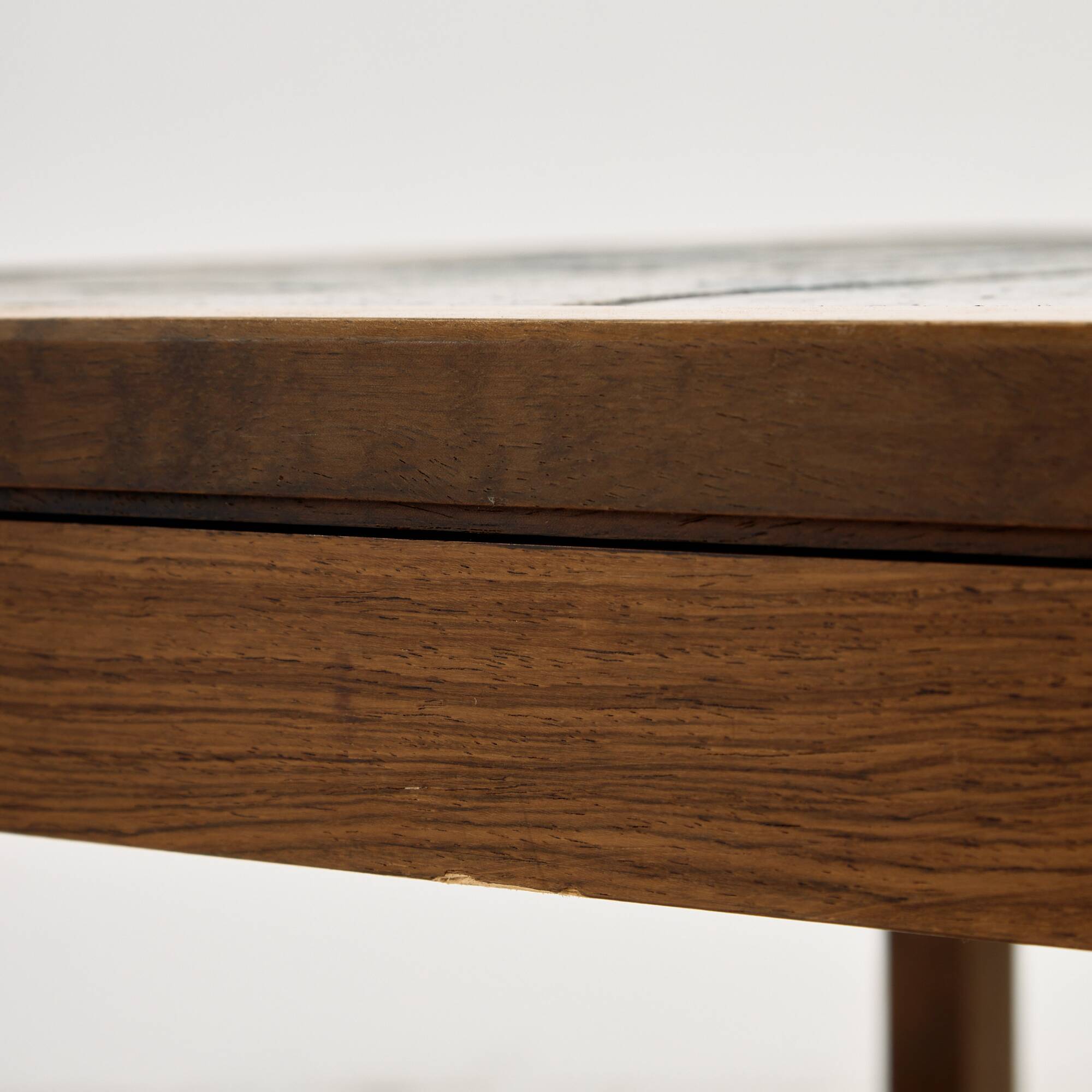 Coffee table in rosewood and ceramic by Lisbeth Sallingboe