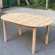 Table à manger scandinave extensible rénovée en bois massif 180cm