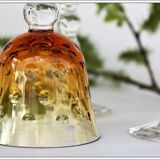 Series of 5 glasses wine from the Rhine Roemer St Louis Crystal model Bubbles