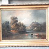 Peinture à l'huile de paysage français du XIXe siècle