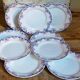 Nine Sarreguemines earthenware dessert plates, Brunoy service, 1940s