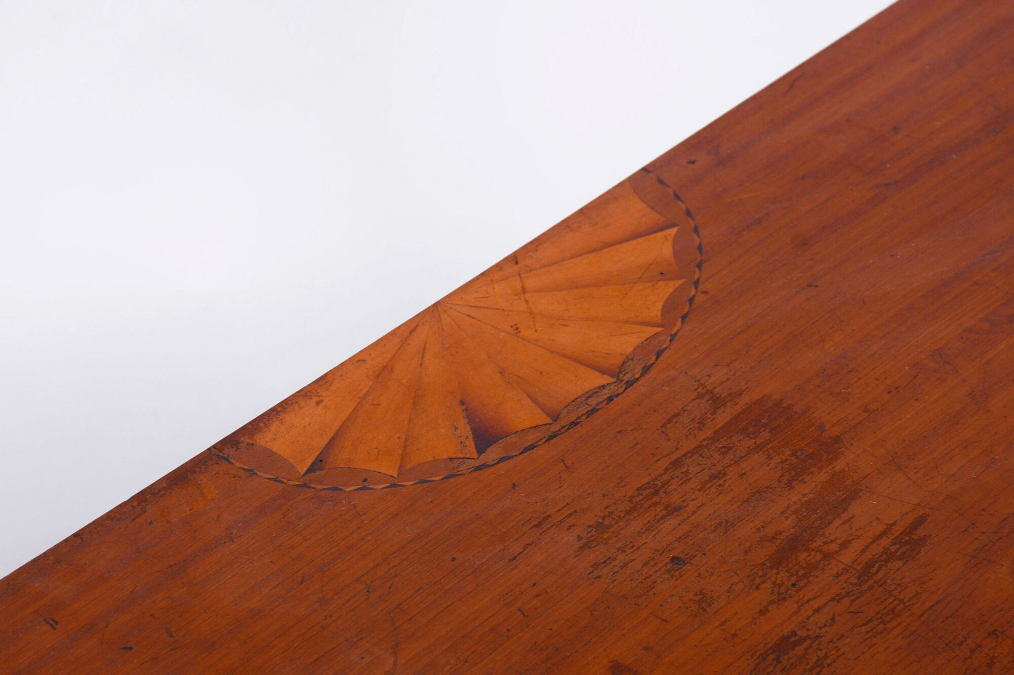 Restored Biedermeier Side Table, Walnut, Maple, Unique Marquetry, France, 1850s