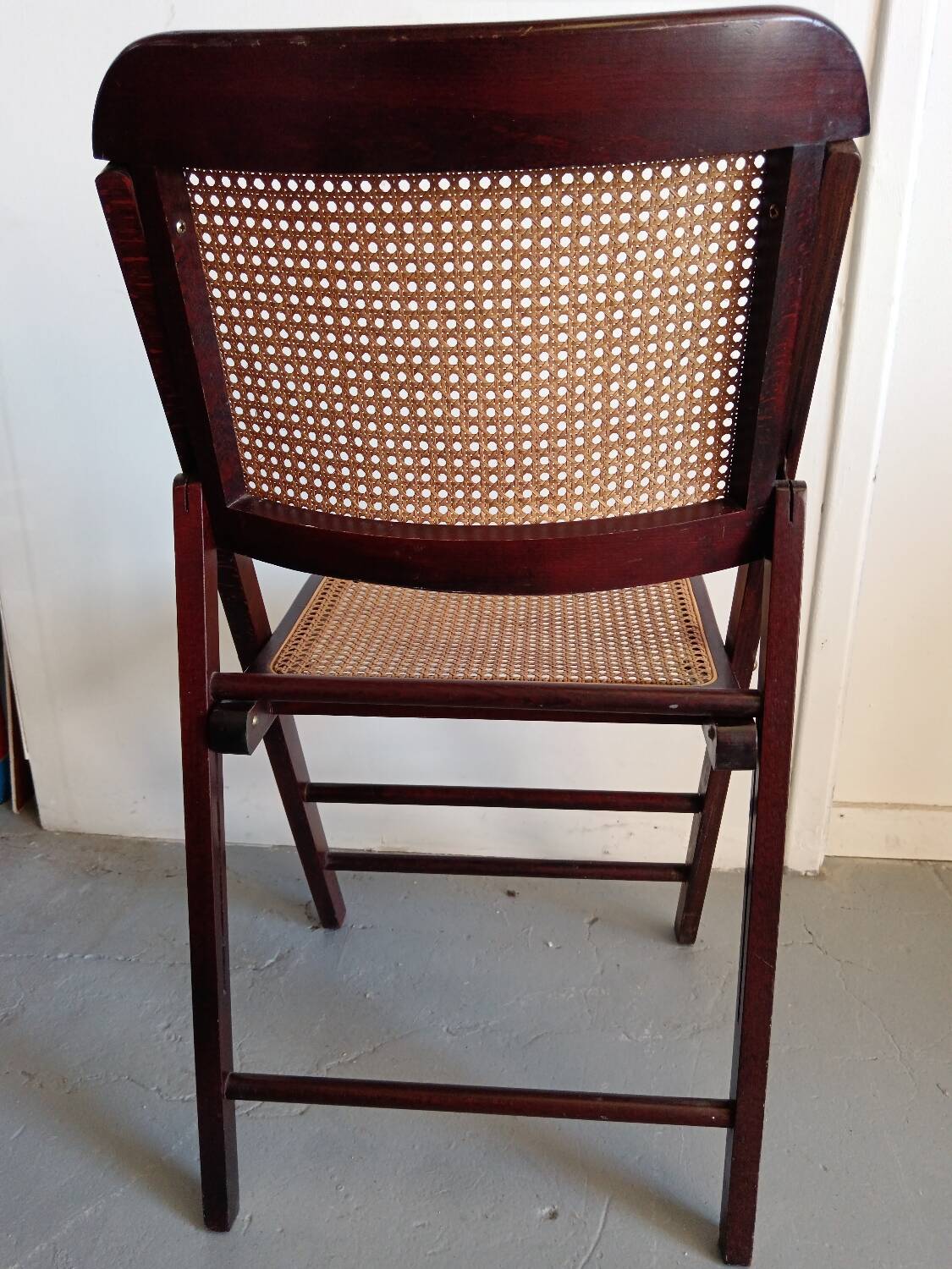 Vintage rattan folding chair