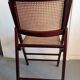 Chaise pliable vintage rotin
