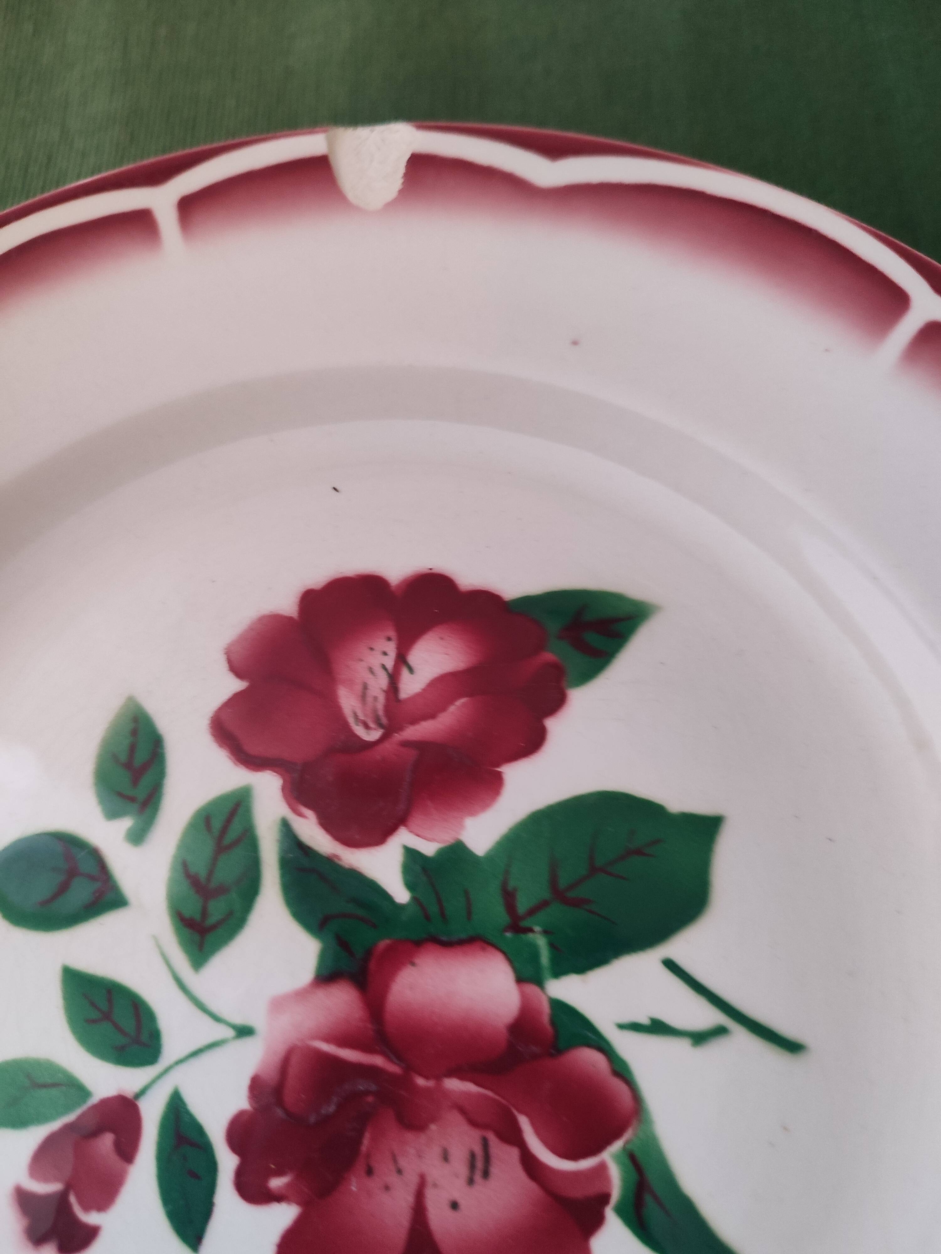 Set of 6 ceramic plates from Sarreguemines