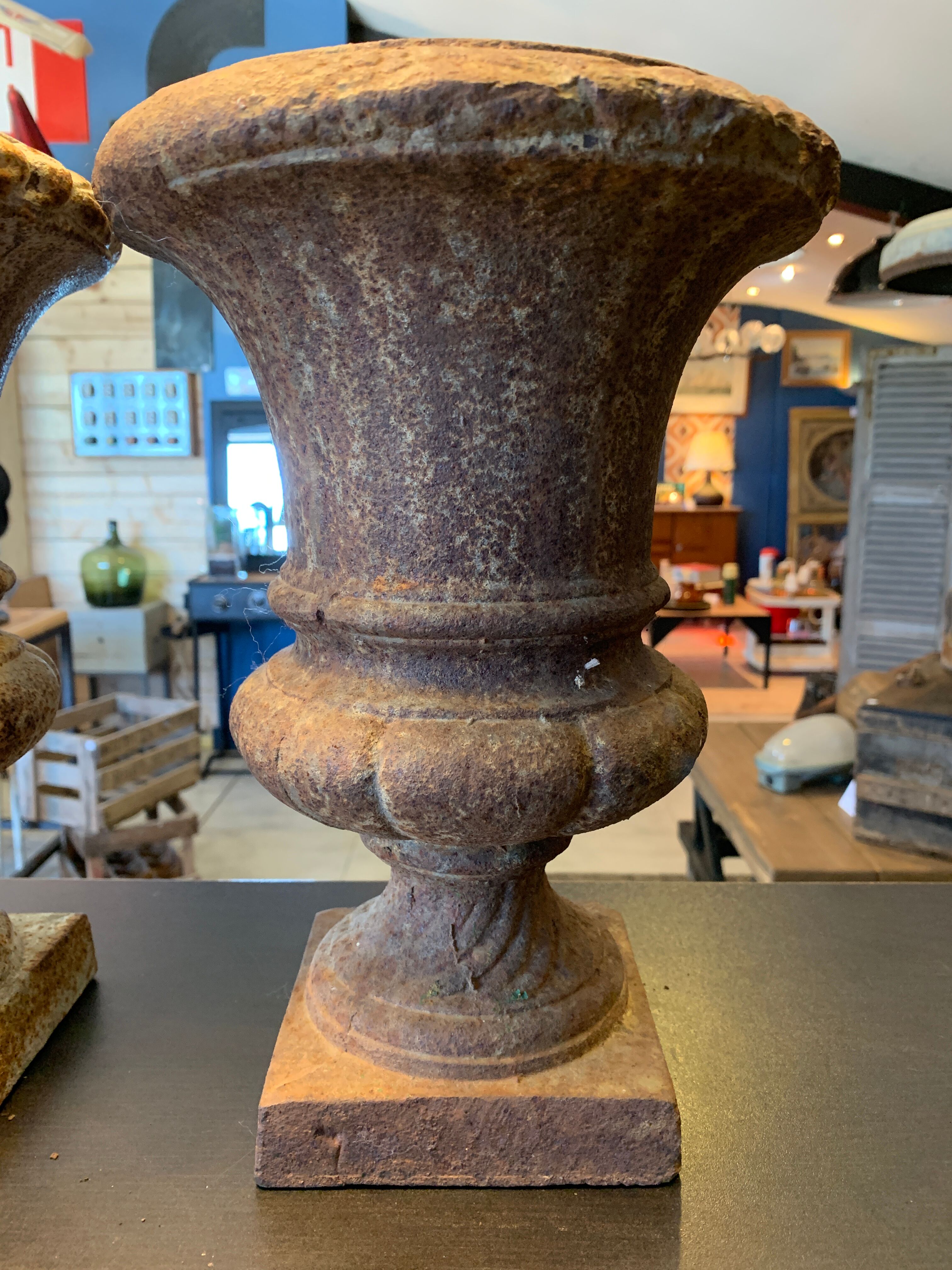 2 vases "Médicis" en fonte du XIXeme
