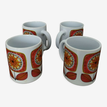 4 mugs vintage