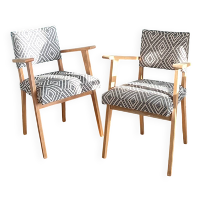 Paire fauteuils scandinaves neuf