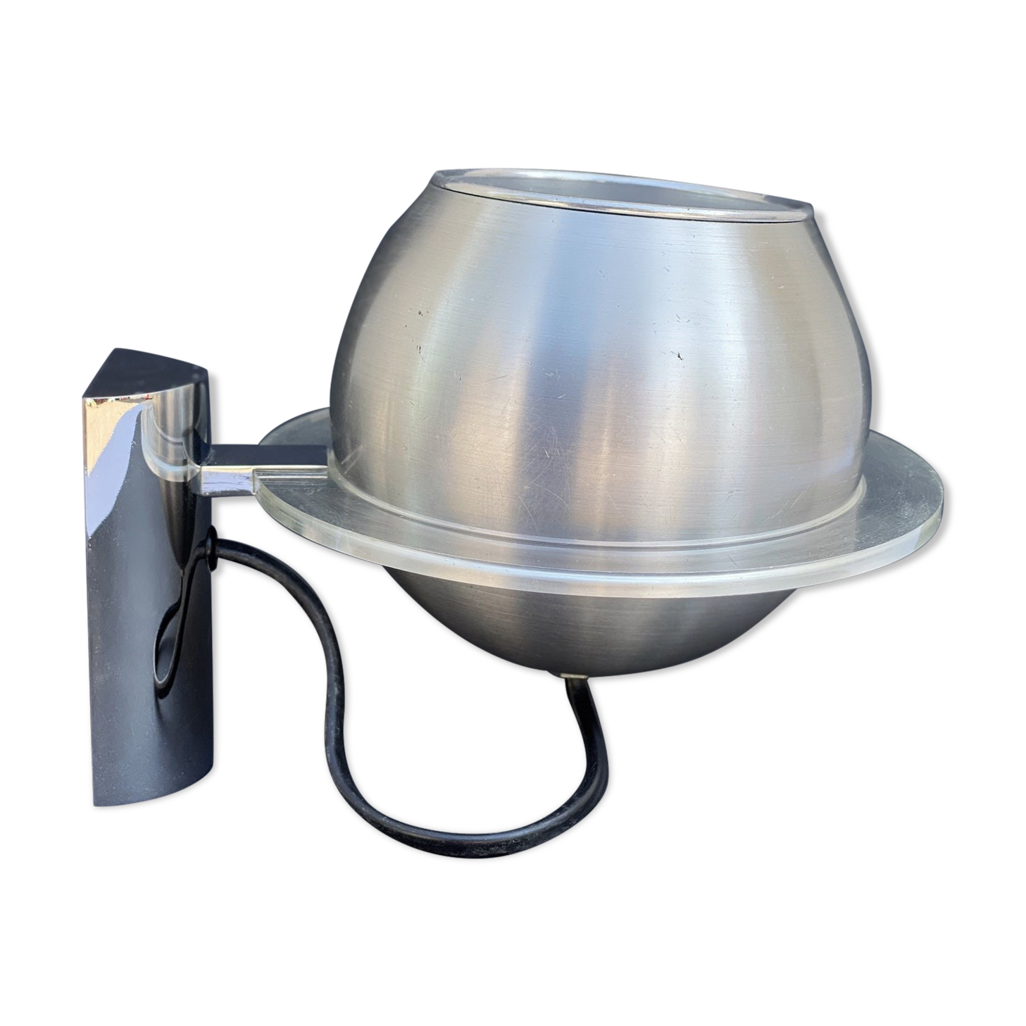 Space Age vintage eyeball wall lamp in an acrylic holder