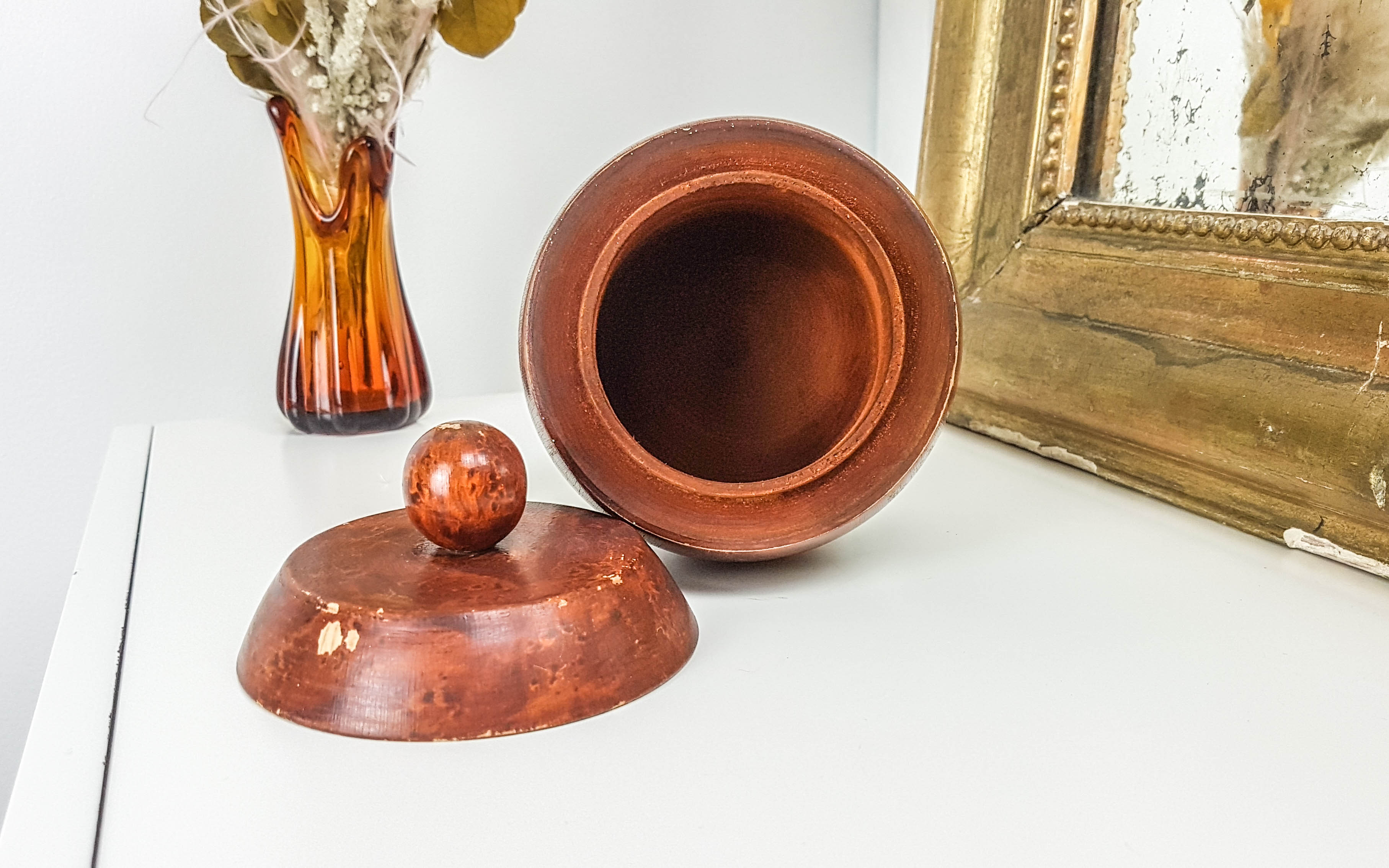Vintage exotic wooden tobacco box