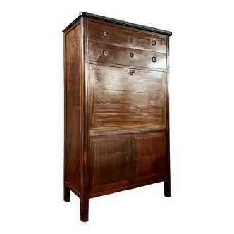 Secretary In Mahogany Louis XVI XVIII Eme Century