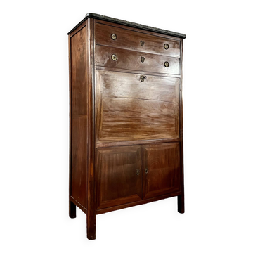 Secretary In Mahogany Louis XVI XVIII Eme Century