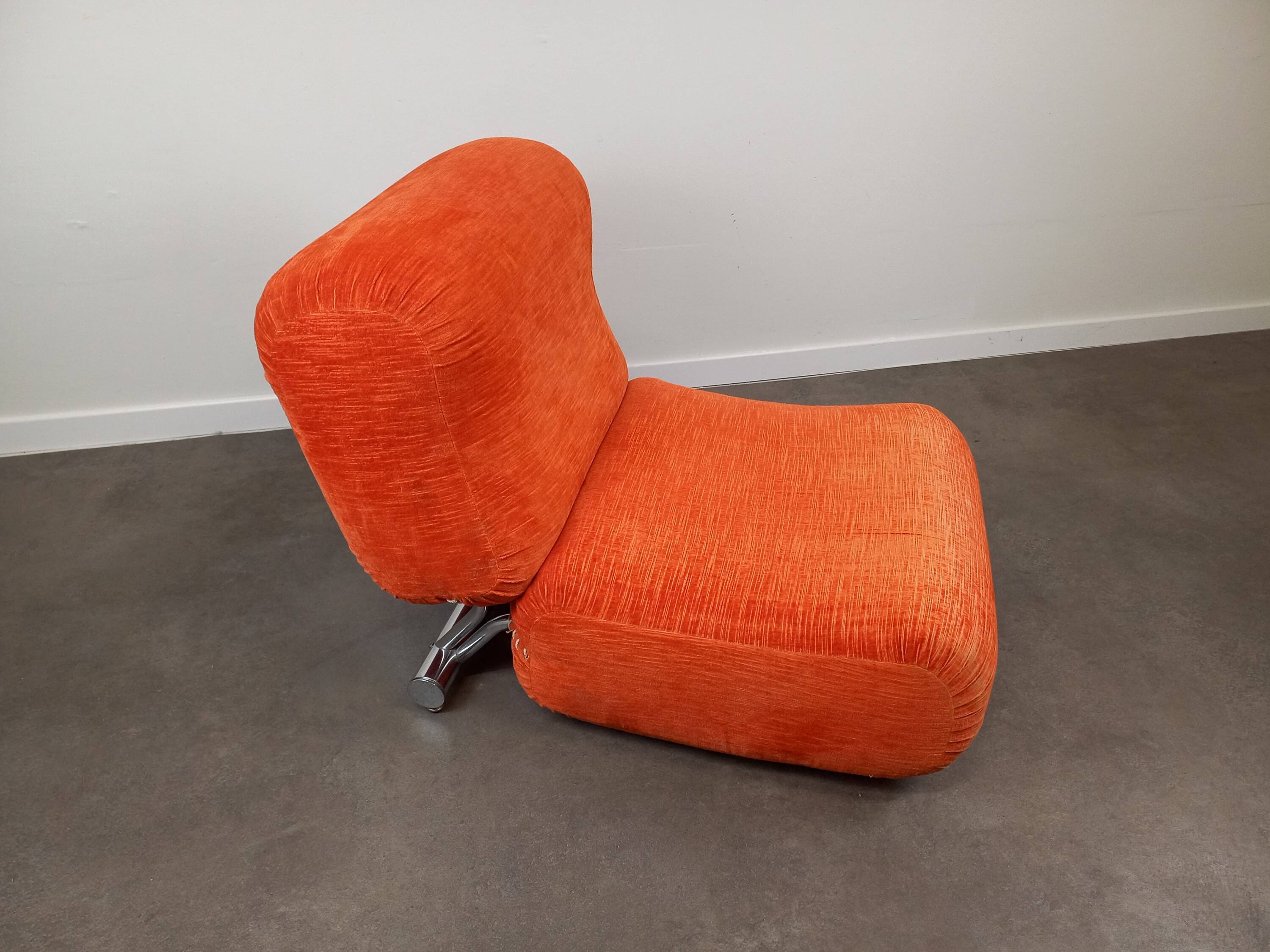 Vintage orange fireside chair