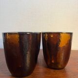 Amber glass iced glass