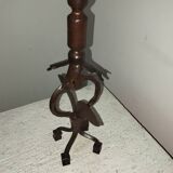 Candle holder blade base wrought iron brutalist folk art