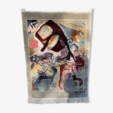 Tapis mural en soie