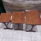 set of 3 nesting tables in teak