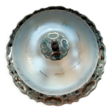 Openwork glass and brass ceiling lamp