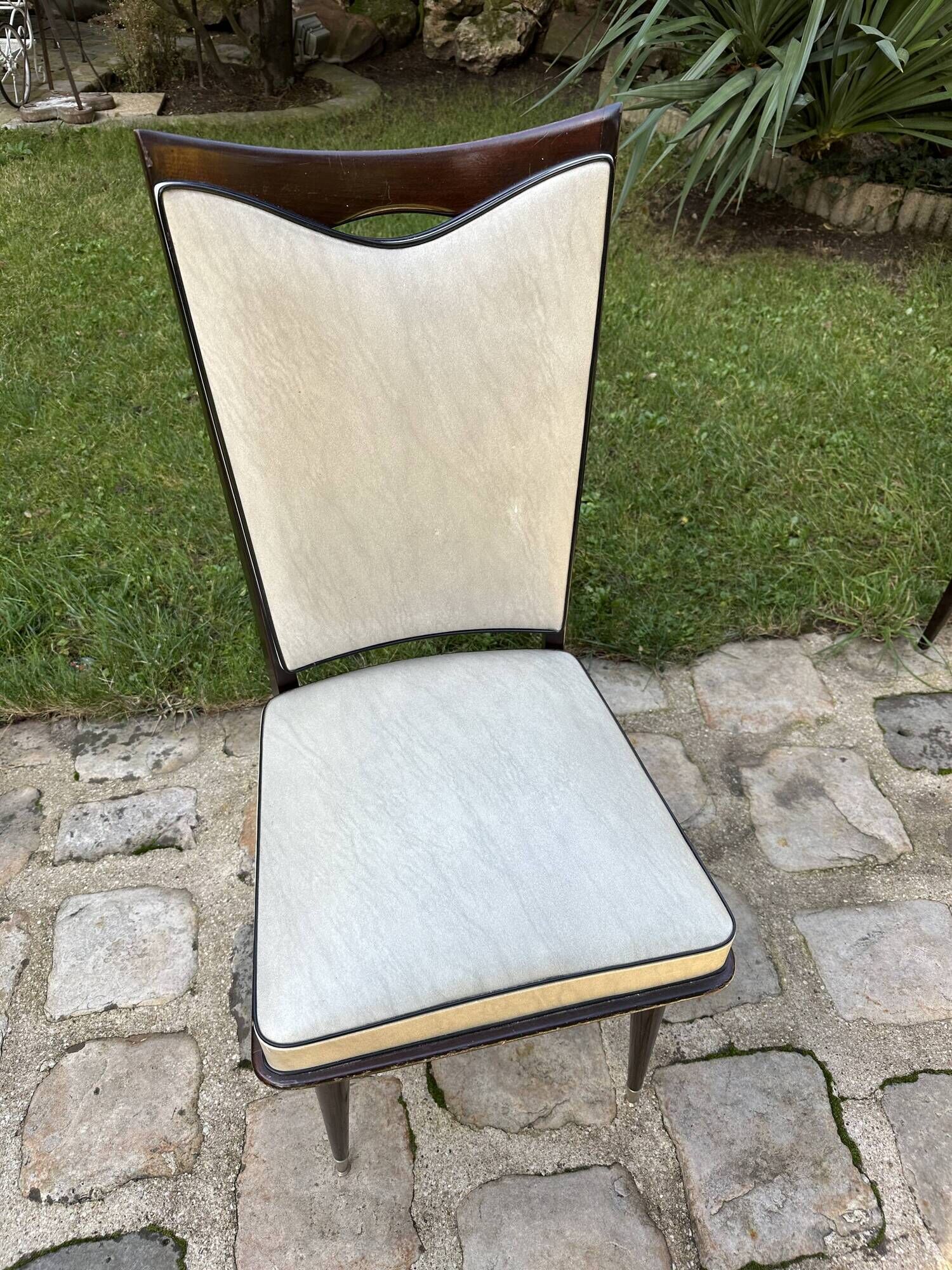 Set of 6 high back dining chairs from the 1950s - 1960s