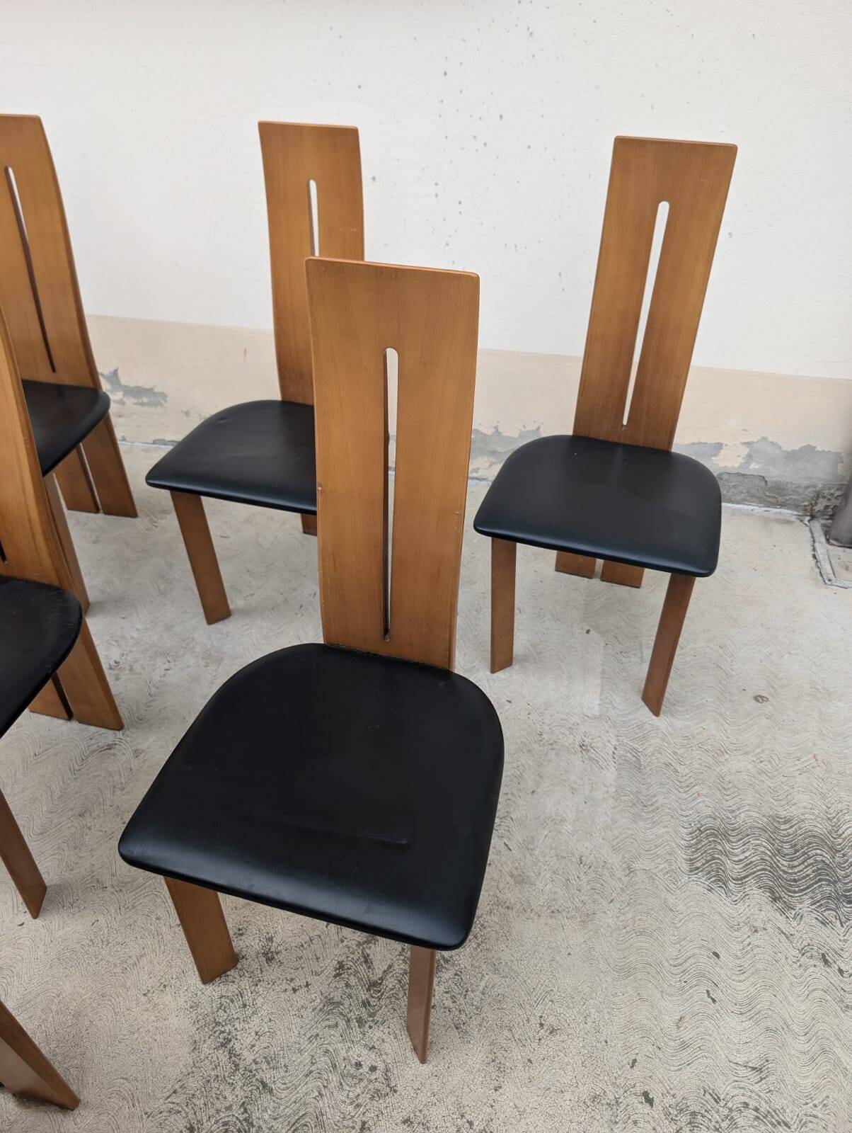 Set of 6 chairs by Mario Marenco for Mobilgirgi, 70s