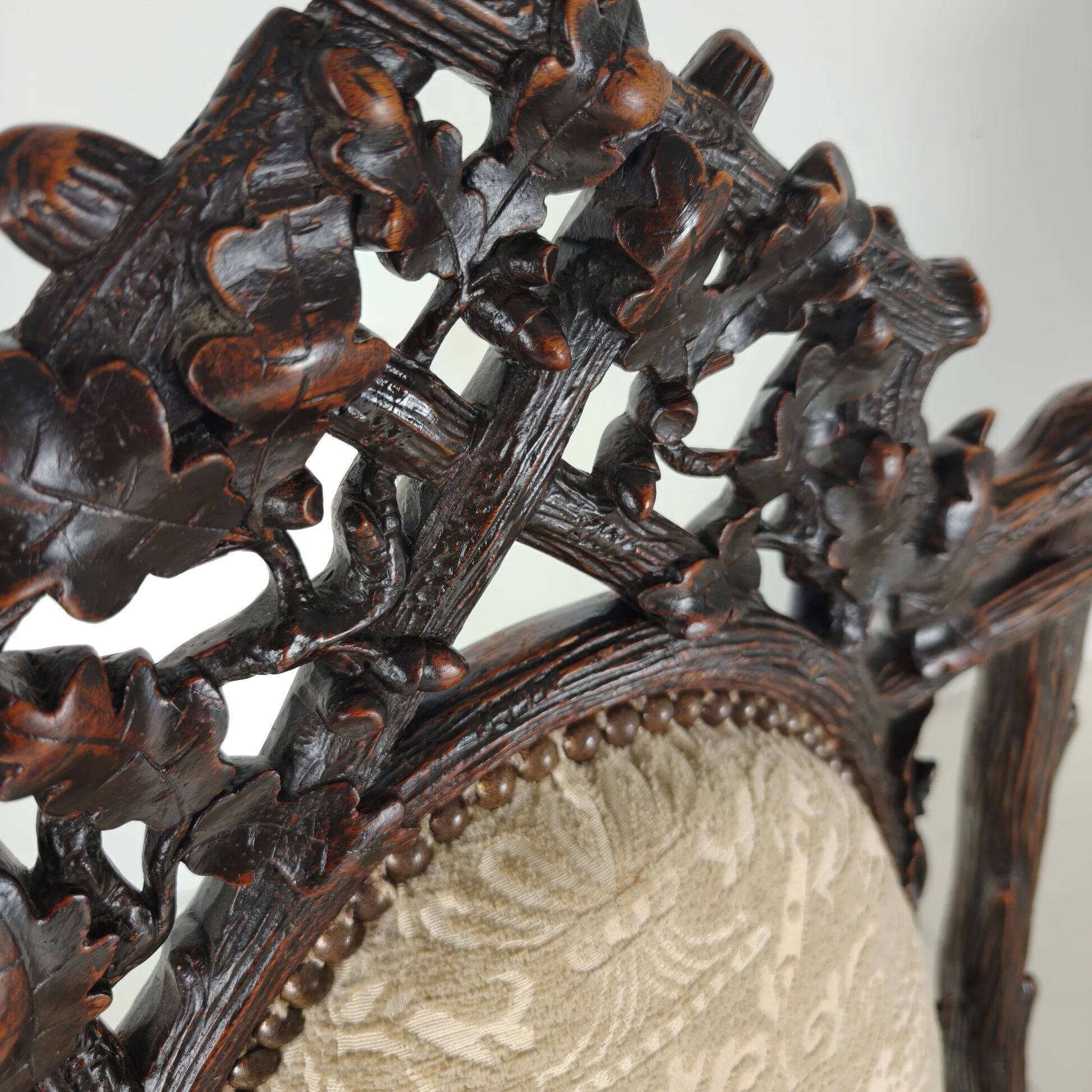 Set of two Black Forest style armchairs by Horrix – 19th century