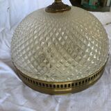 Brass and glass ceiling light