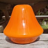 Vintage orange glass lampshade